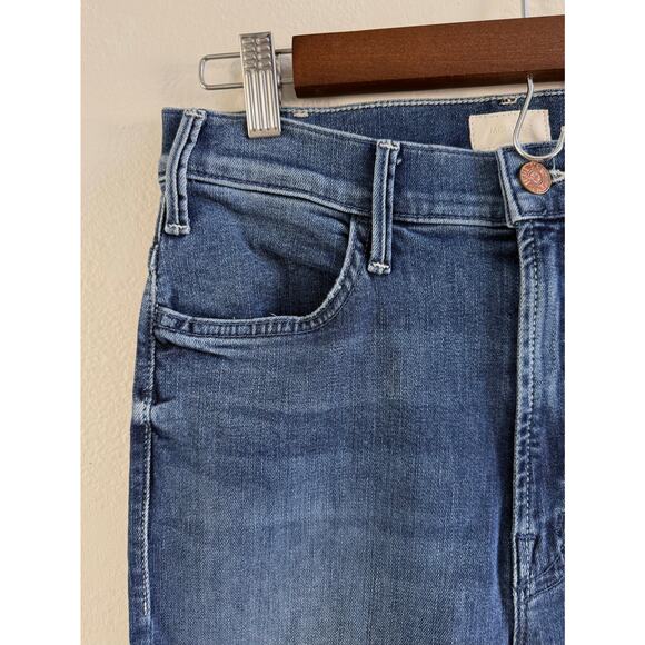 Mother NWT The Hustler Ankle Fray Groovin’ Jeans Size 26 High Rise Flare Denim - Picture 10 of 15
